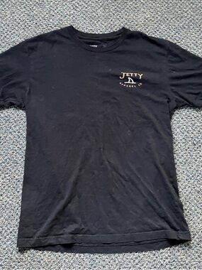 Jetty Men's Short-Sleeve Black Tee with Graphic